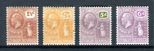 British Virgin Is. 1922 KGV. Various stamps to 6d. MNH-MH. MSCA. SG91,94,97,98.