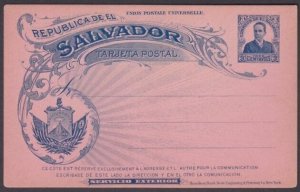 SALVADOR 1897 3c postcard unused...........................................a3156