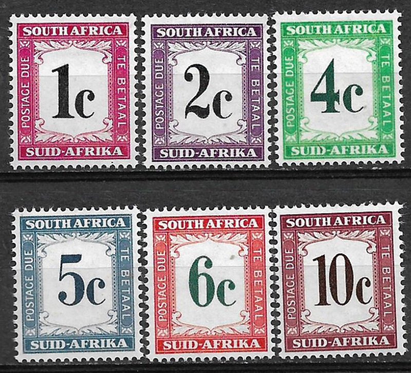 COLLECTION LOT OF # 807 SOUTH AFRICA  # J46-51 MH 1961 CV +$20