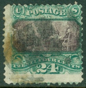 EDW1949SELL : USA 1869 Scott #120 Used. Margin stain. Catalog $650.00.