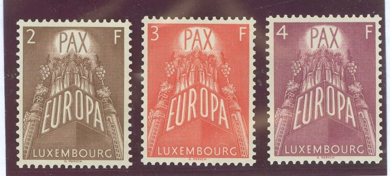 Luxembourg #329-331 Mint (NH) Single (Complete Set) (Europa)