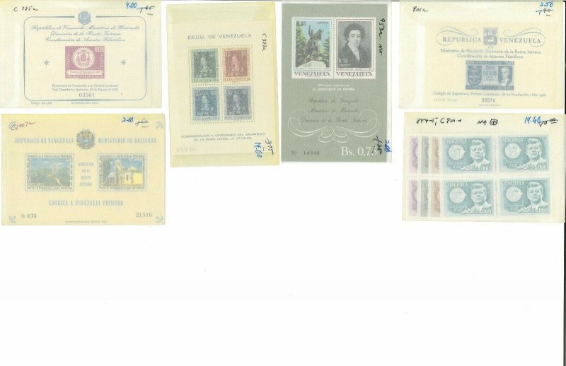 Venezuela Mint & Used on 102 Cards & in Glassines from #2/C1019a.