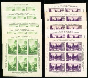 US Stamps # 750-1 MNH VF Lot Of 5 Sets, Souvenir Sheets Scott Value $225.00