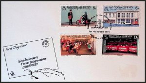 Guernsey SC#195-198 Post Office 10th Anniversary (1979) FIRST DAY COVER