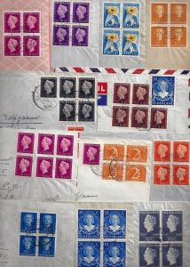 US 1940's POST WAR COLLECTION OF 18 AIRMAIL COVERS ALL TO US EXCEPT 1 REGISTERED