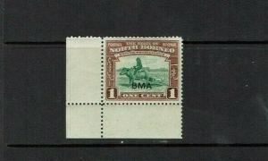 North Borneo: 1945, 1c BMA overprint, corner marginal, MNH 