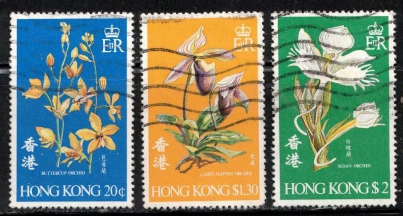 HONG KONG Scott # 342-4 Used - Flowers
