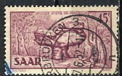 Saar; 1951: Sc. # 218: Used Single Stamp