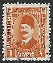 Egypt # 128 - King Fouad - used....{KlGr}