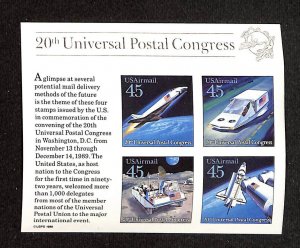 United States Postage Stamp, #C126 Mint NH, 1989 Space