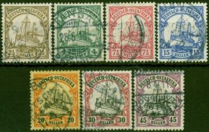 German East Africa 1905-11 Set of 7 to 45h SG34-40 Fine Used