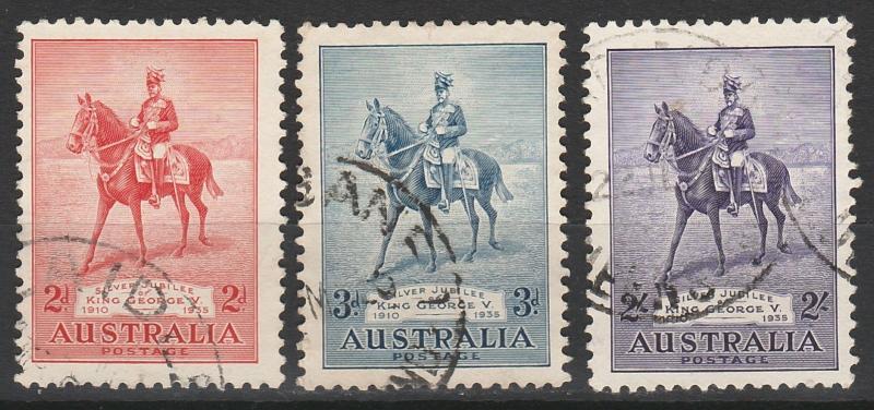 AUSTRALIA 1935 KGV SILVER JUBILEE SET USED