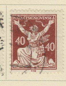 A6P1F90 Czechoslovakia 1920-22 40h Perf 13 3/4 Used-