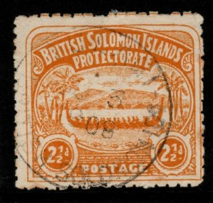 BRITISH SOLOMON IS. SG4 1907 2½d ORANGE-YELLOW USED