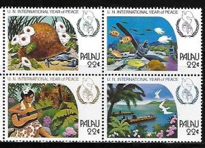 Palau 1986 Int'l Peace Year MNH B4