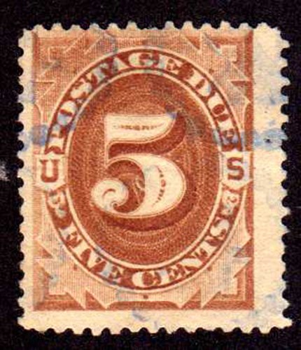 MALACK J4   Fine+, light crease,  nice blue cancel w4294