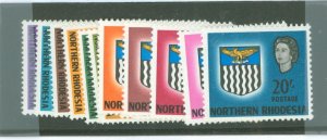 Northern Rhodesia #78-88 Unused Single (Complete Set)