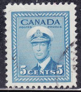 Canada 255 King George VI WWII War 1942