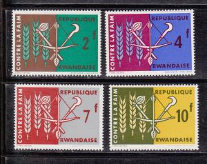 FAO - Freedom From Hunger - Rwanda # 23-26, MNH. 