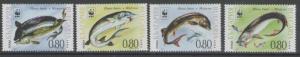 BULGARIA SG4516/9 2004 STURGEON MNH