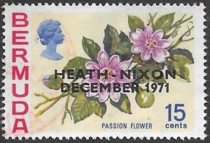Bermuda # 289  'Heath-Nixon' Overprint -  15c    (1) VF Used