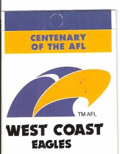 Centenary AFL 2 Stamp Booklets West Coast Eagles Australia CTO