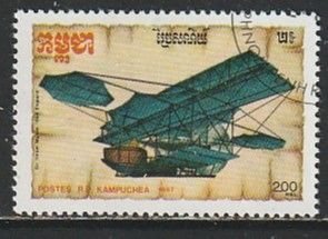 1987 Cambodia - Sc 802 - used VF - 1 single - Early Aircraft Designs