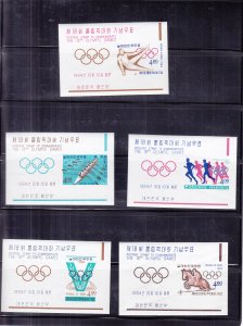 Korea: 1964, 18th Olympic Games, Sc #449a-453a, S/S, MNH (S17763)