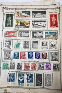 OLD GERMANY STAMPS HINGED ON ALBUM PAGE