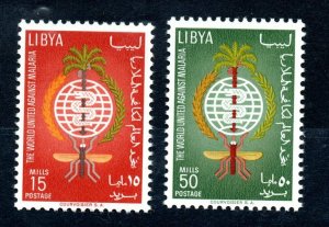 1962 - Libya -  Malaria Eradication - Insects - Medecine - Complete set 2v.MNH** 