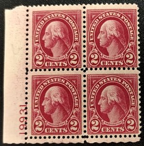 Scott Stamp #634 & 634b-1926 Scarce Washington Carmine-Lake, MNH OG- SCV $4,250