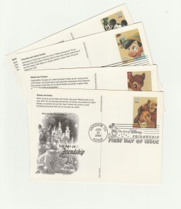Scott# UX407-410 Artcraft FDC Picture Postal Cards