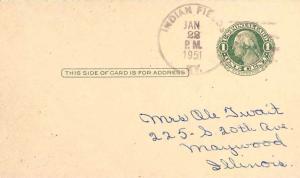 United States Kentucky Indian Fields 1951 4b-bar  1878-1973  Postal Card  Phi...