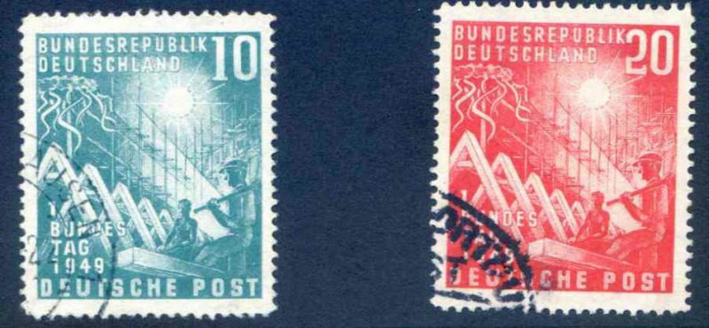 Germany Opening of West German Parliament SG1033/4 Fine Used