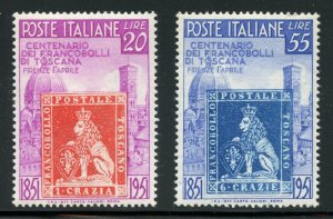 Italy Scott 568-69  Centenary Of Tuscany Stamps VF Mint NH