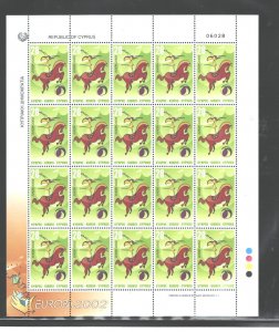 REP. CYPRUS 2002 EUROPE,#988 - 989, MNH; 1 SET=$1.20 CHOOSE SET POSITION