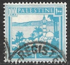 PALESTINE 1927-42 100m Bright Blue SEA OF GALILEE Pictorial Sc 80 VFU