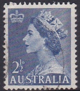 Australia  1953 QE II  2 1/2d - used