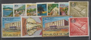 Guinea SC 475-478, 479-481, 489-490, C90-91 Mint, Never Hinged