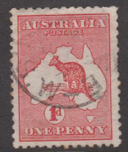 Australia 1913 Kangaroo 1d Carmine Sc#2 VF Used  #3