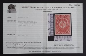 Newfoundland 7 VF H Unused (Part OG) ** See Certificate **