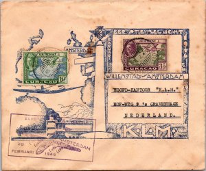 1946 Curacao First Flight air mail cover FFC to Gravenhage Netherlands
