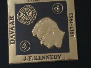DAVAAR ISLAND -1963 IMMEMORY OF JOHN F. KENNEDY MNH RARE GOLD STAMP VERY FINE