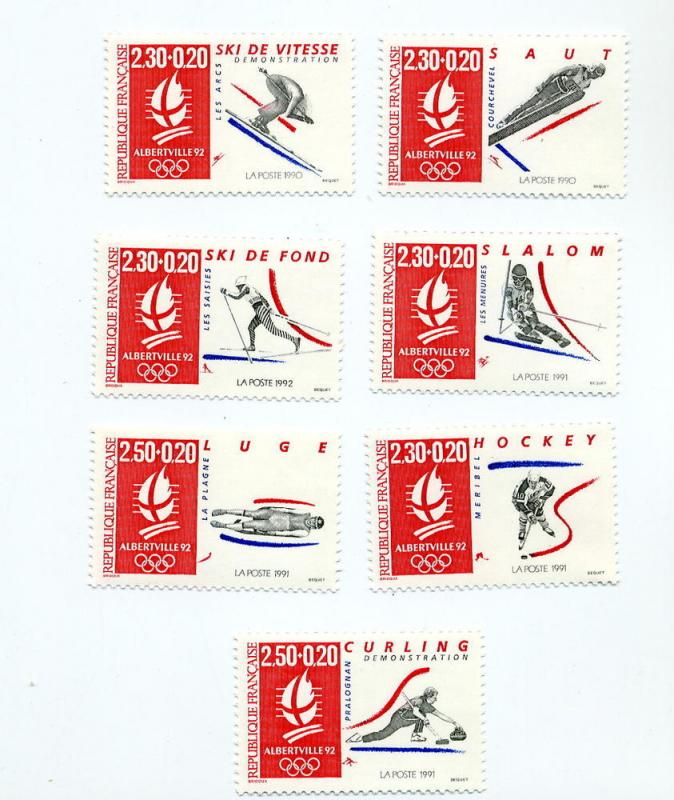 France-Scott's # B621-B627 1992 Winter Olympics - MNH