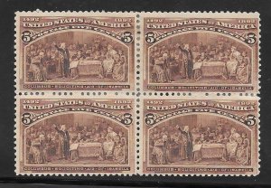 #234 MH Block of 4 perfs reinforced by hinge