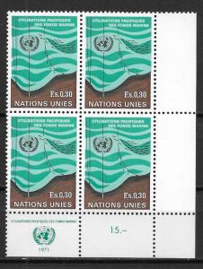 UN Geneva 15 Seabed MI Block of 4 MNH