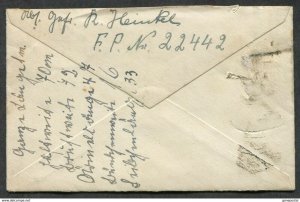 h281 - GERMANY Reich WW2 1940 FELDPOST Cover (22442). Letter. Brief