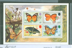 Antigua #393A Mint (NH) Souvenir Sheet (Butterflies)