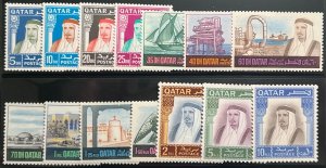 Qatar 1968 SC 146-159 MNH Set Very Fine