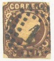PORTUGAL   12a Used 1862 5r brn TY II  King Pedro